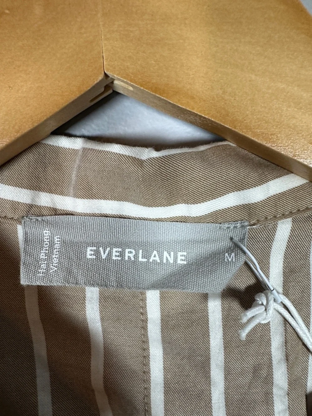 Everlane The Woven PJ Top Cropped Medium NWOT